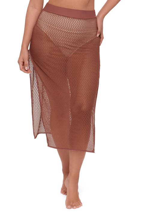 Side Slit Crochet Coverup Skirt