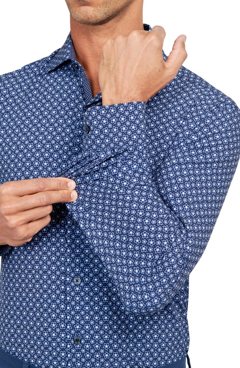 W.R.K Sketch Floral Performance Dress Shirt, Alternate, color,