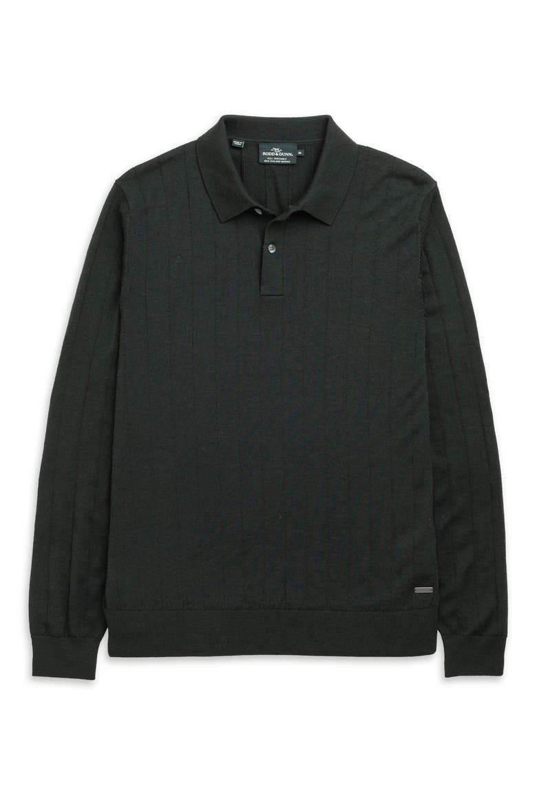 Murdoch Merino Wool Polo, Alternate, color, FOREST