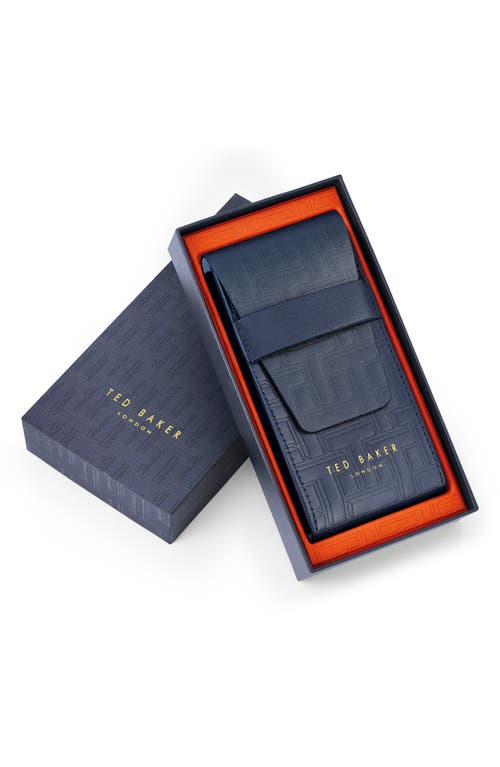 Ted Baker Manhatt Leather Strap Watch, 40mm In Silver-tone