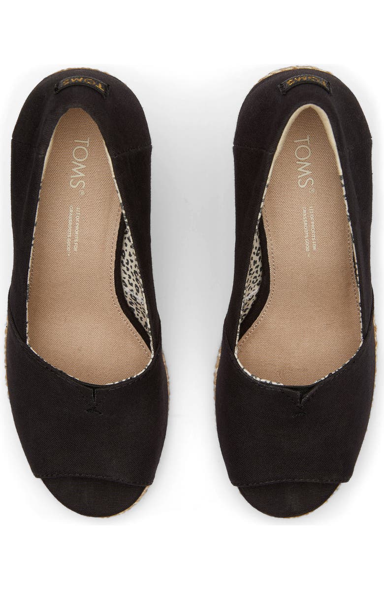 TOMS Michelle Espadrille Wedge Sandal, Alternate, color, Black