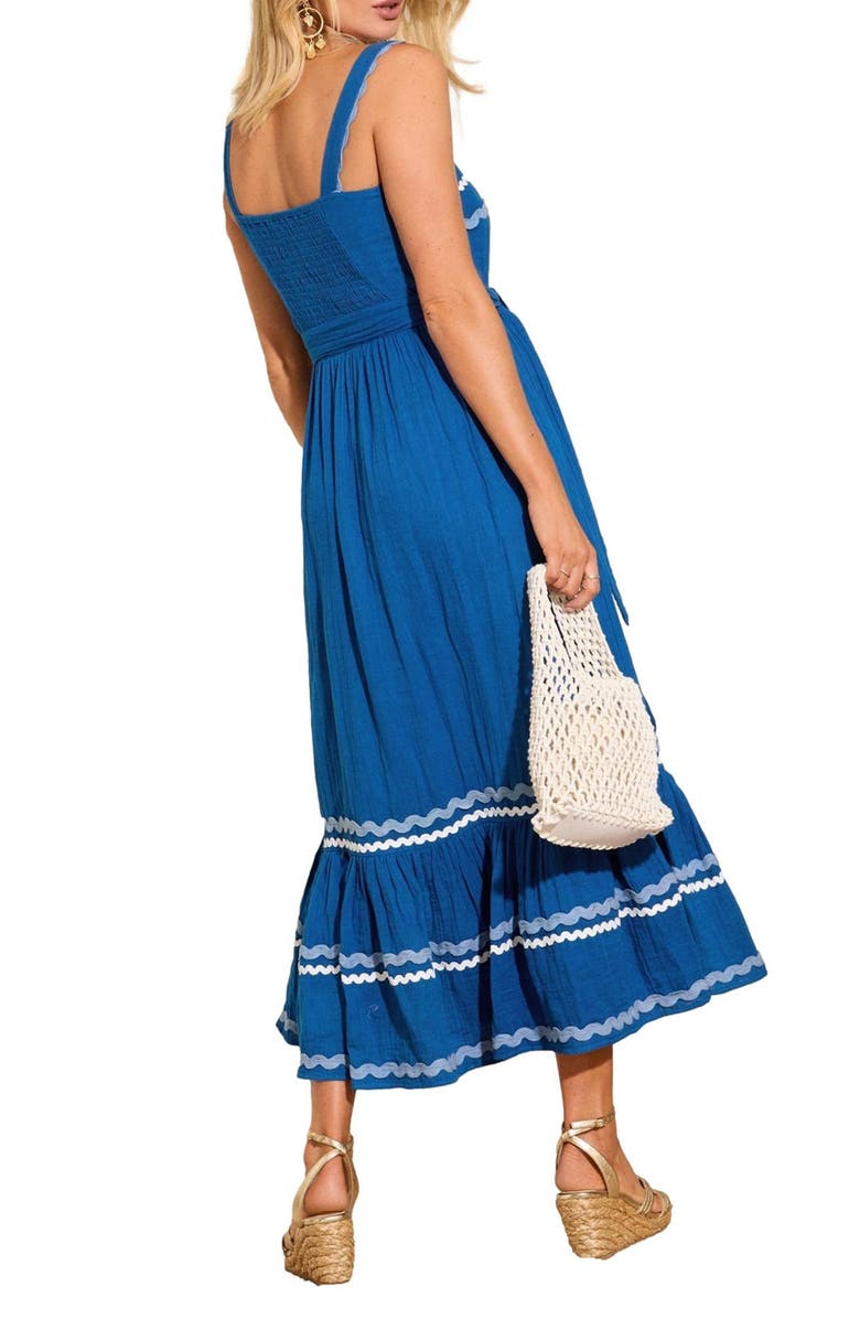 Friends Like These Rick Rack Trim Maxi Dress, Alternate, color, Blue