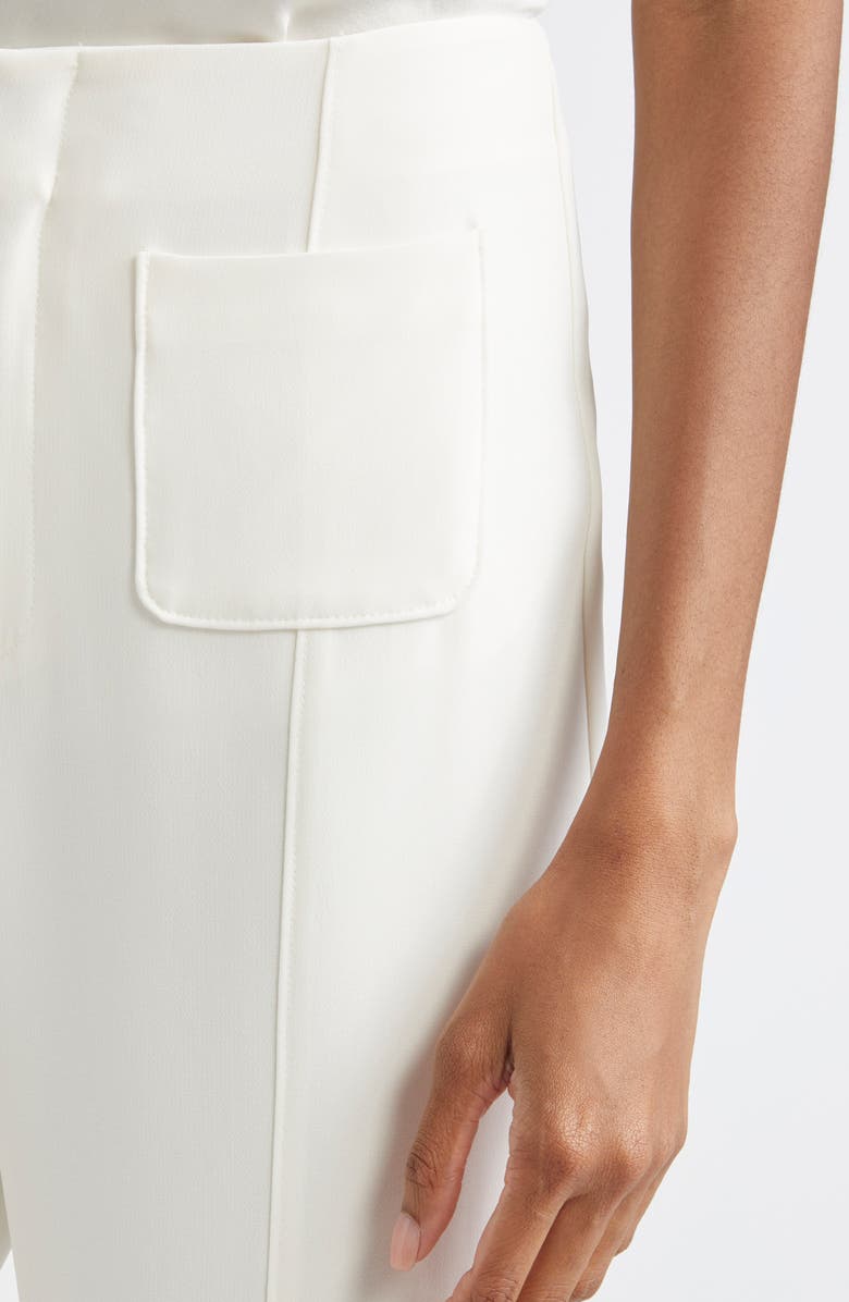 Cinq à Sept Pamela Cuff Straight Leg Pants, Alternate, color, Ivory