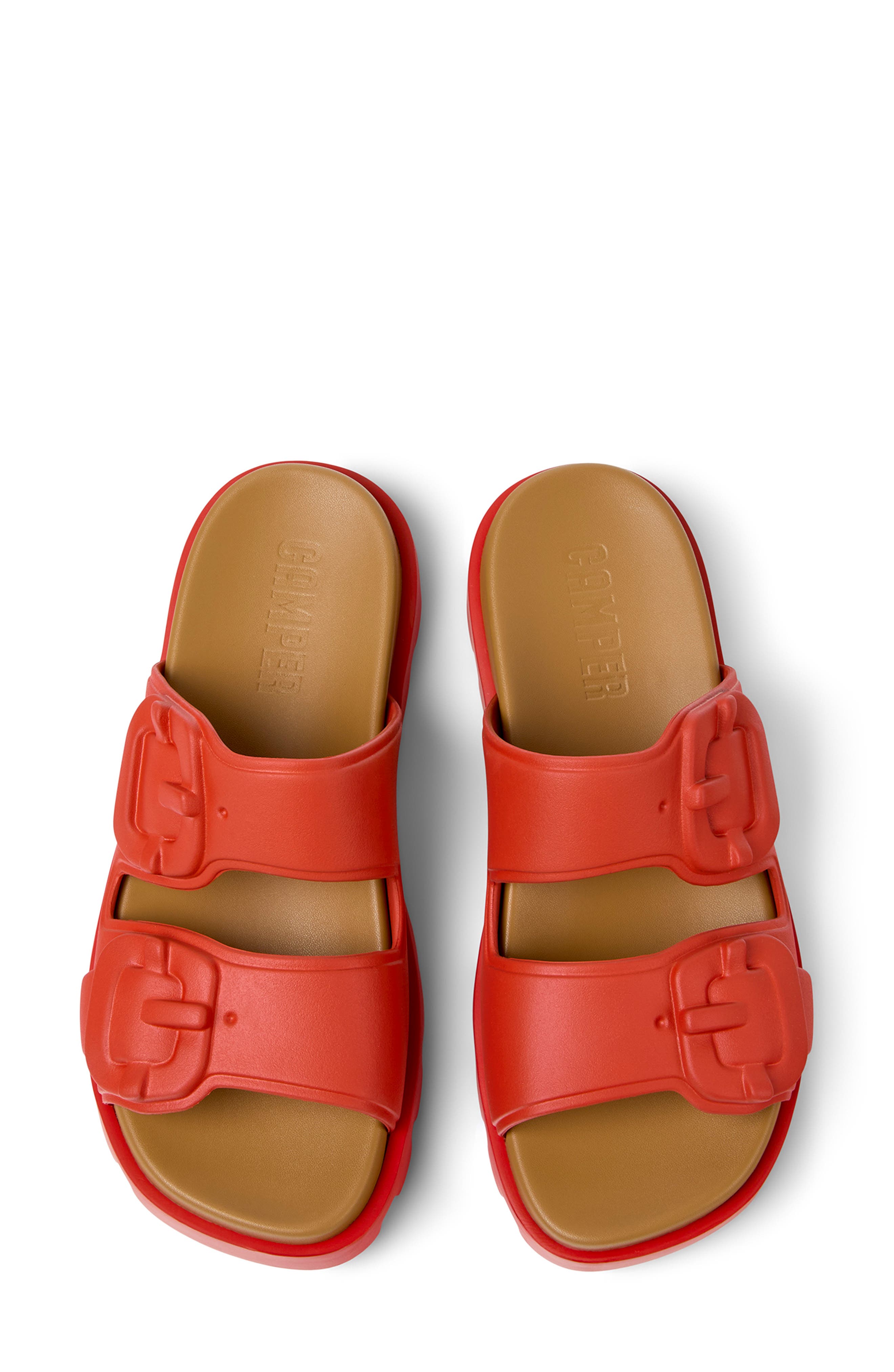 Brutus Slide Sandal, Alternate, color, BRIGHT RED