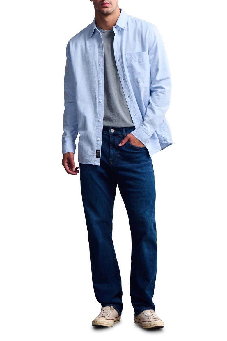 Roam Relaxed Straight Leg Jeans, Alternate, color, DEEP BRUSHED DENIM