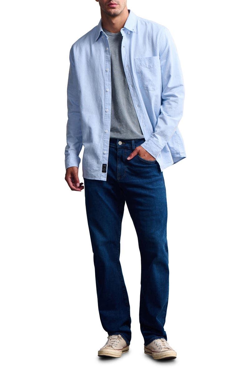 General Denim Works Roam Relaxed Straight Leg Jeans, Alternate, color, Deep Brushed Denim