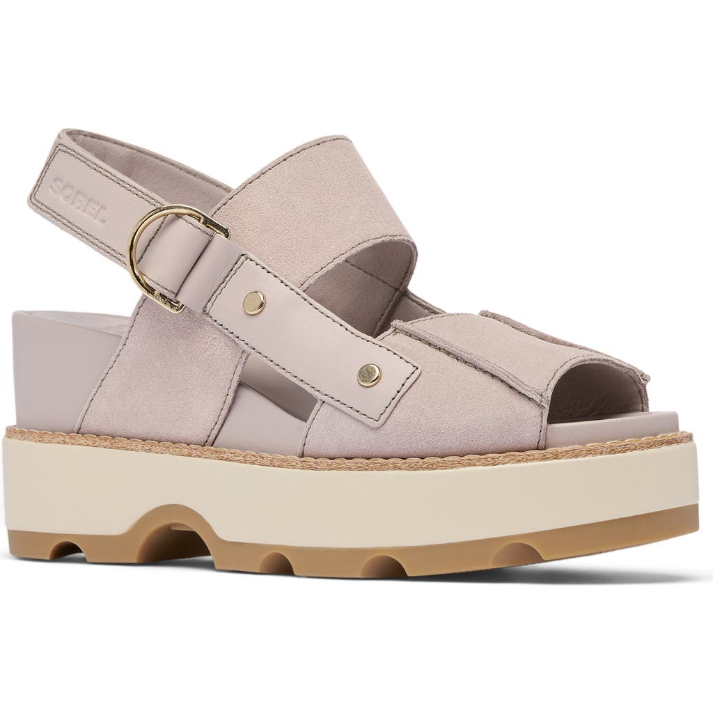 Sorel Joanie Iv Platform Wedge Sandal In Crushed Clay/gum