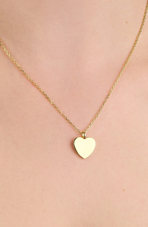 Little Sky Stone Lev Heart Charm Necklace In Gold