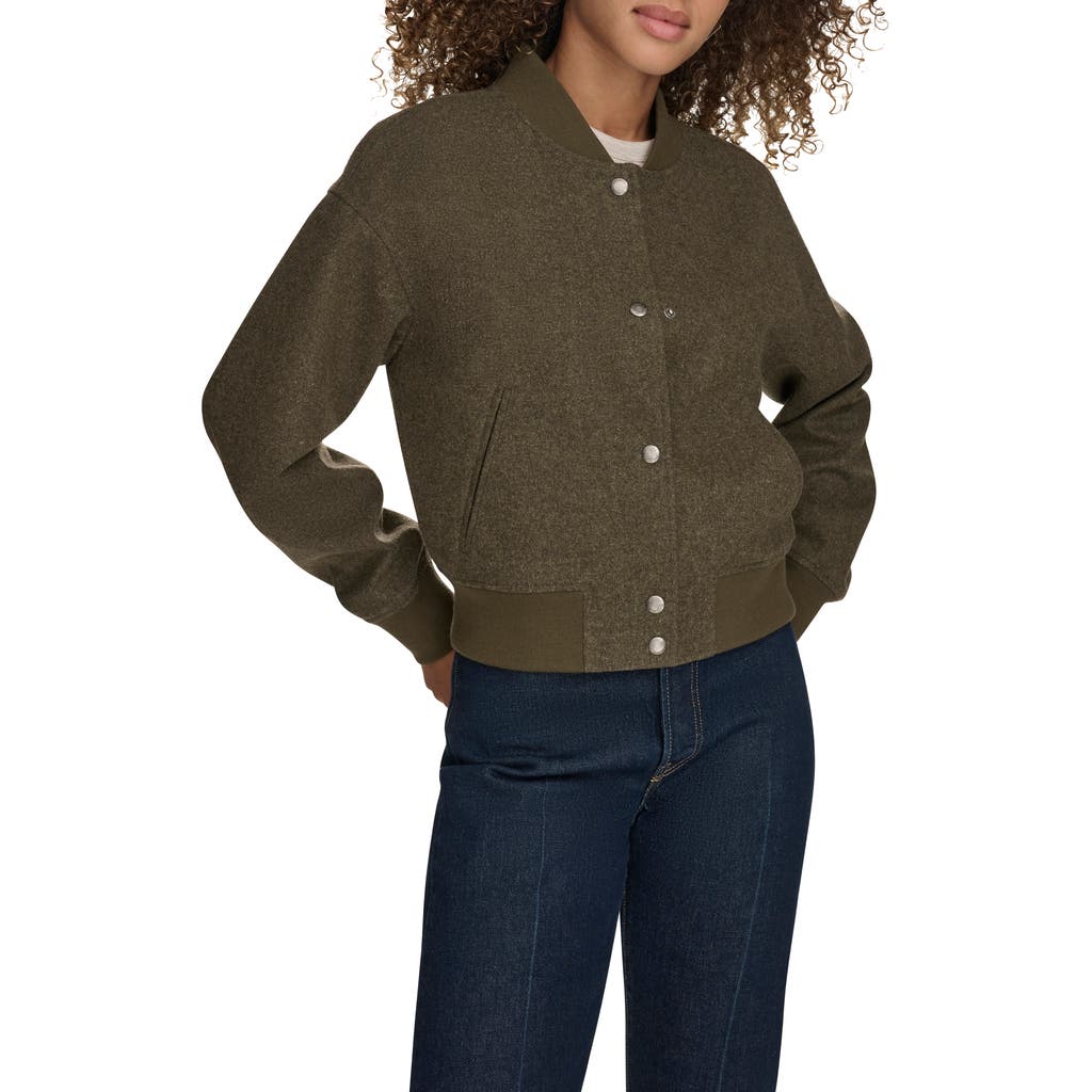 Levi's® Faux Shearling Bomber Jacket In Green