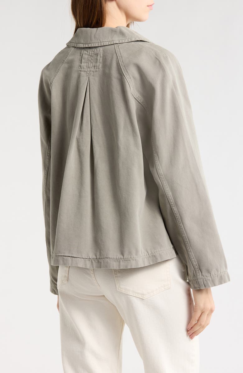 Marine Layer Olivia Crop Cotton Jacket, Alternate, color, Shadow