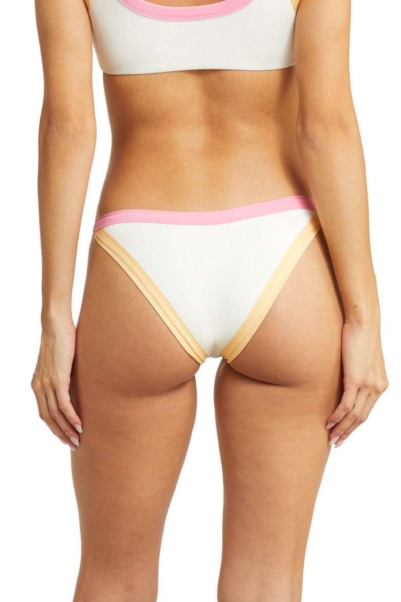 Vacay Bikini Bottoms, Alternate, color, GUAVA/ CREAM/ GOH