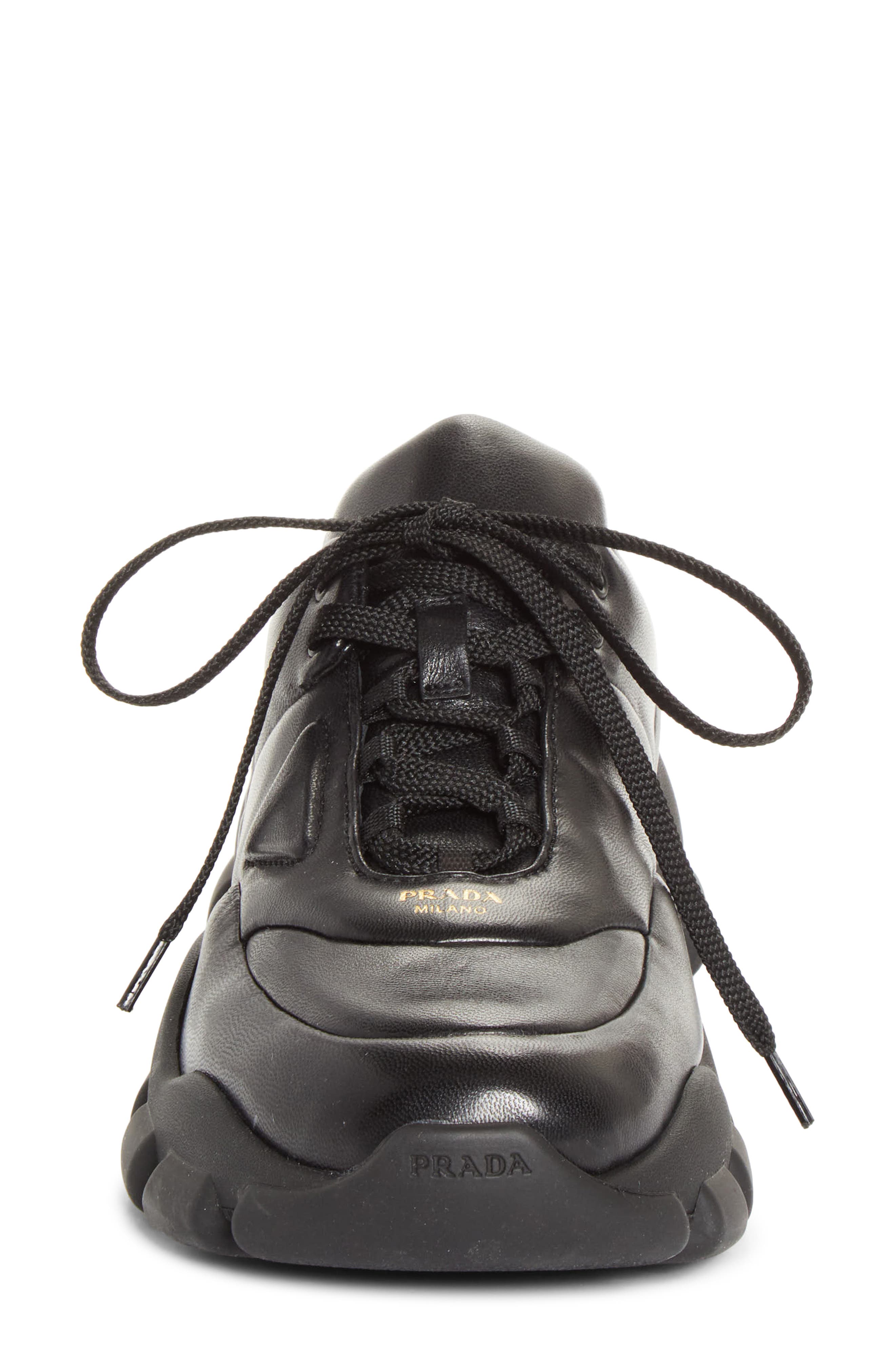 Prada Monolith Athletic Sneaker, Alternate, color, Nero