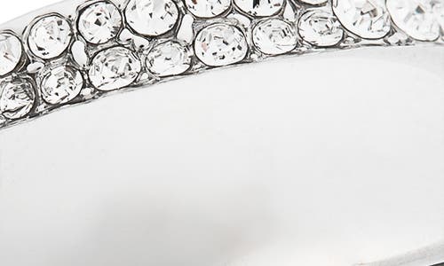 Covet Pavé Cz Crossover Band Ring In Clear/silver
