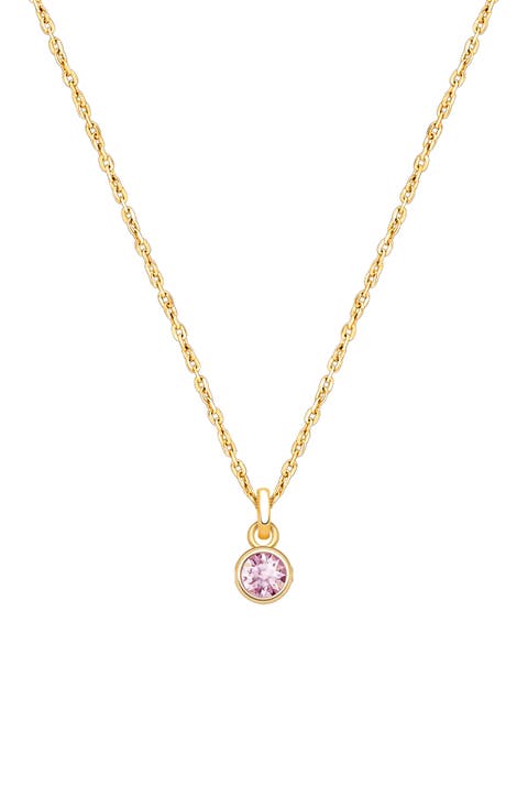 14K Gold Birthstone 12-14" Necklace