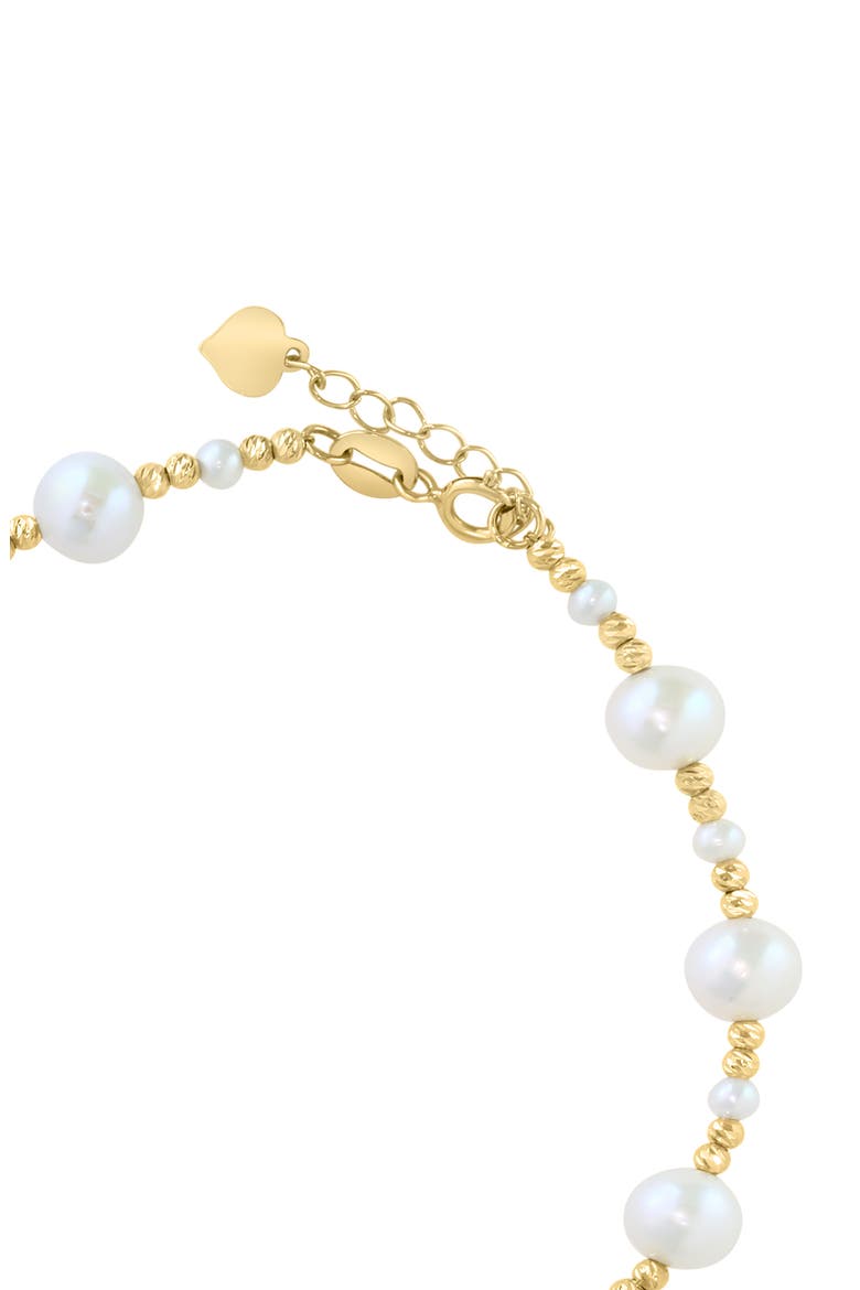 Freshwater Pearl Beaded Chain Bracelet, Alternate, color, WHITE