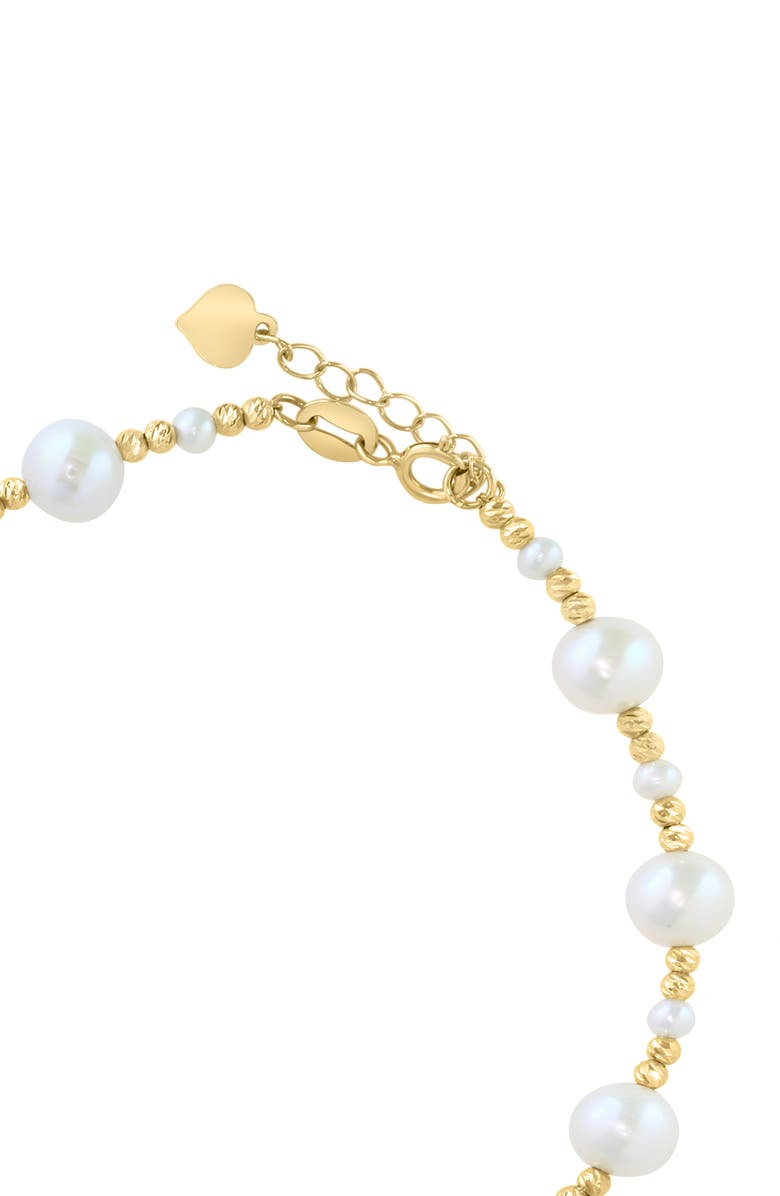 EFFY Freshwater Pearl Beaded Chain Bracelet, Alternate, color, White