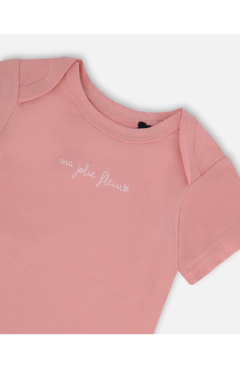 Deux par Deux Baby Girl's Organic Cotton Bodysuit Soft Pink, Alternate, color, 