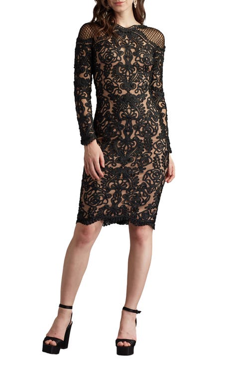 TADASHI SHOJI ❣️レースサテンドレスワンピース‼️極美品❣️美ライン‼️ ミディアムドレス｜TADASHI SHOJI（タダシ ショージ）公式
