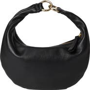 HYER GOODS Mini Leather Convertible Hobo Crescent Ring Bag