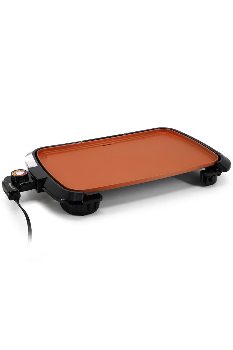 16 Inch Electric Grill in Black with Copper Coating, Alternate, color, Black