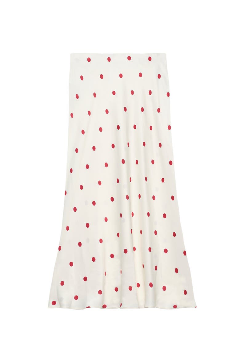 Polka Dot Slip Skirt, Alternate, color, Red
