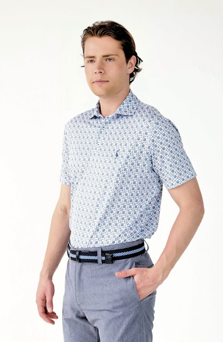 TailorByrd Sailing Performance Polo, Alternate, color, Blue/ White Dove