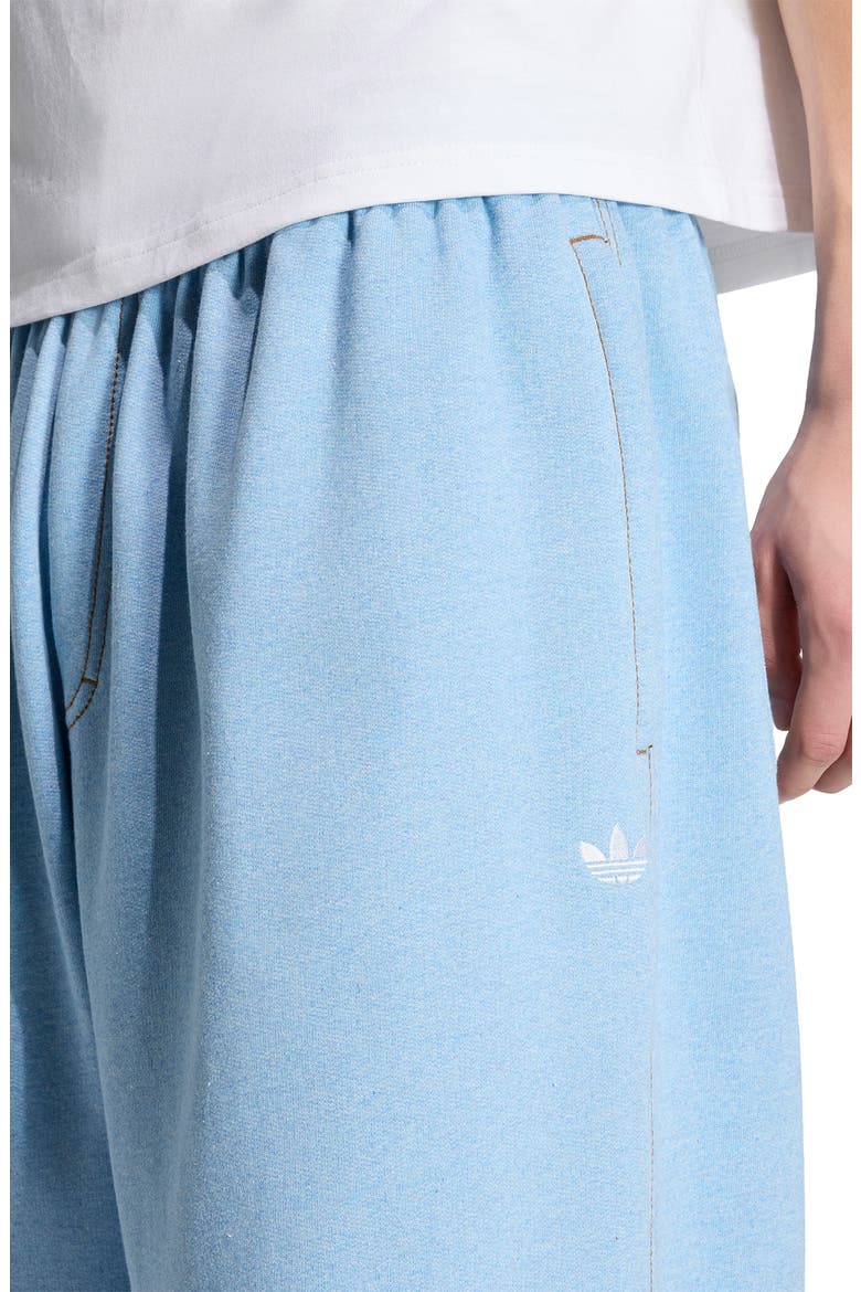 Trefoil Essentials Fleece Sweatpants, Alternate, color, LIGHT BLUE MEL