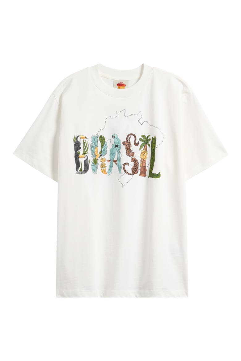 Brasil Relaxed Cotton T-Shirt, Alternate, color, OFF-WHITE