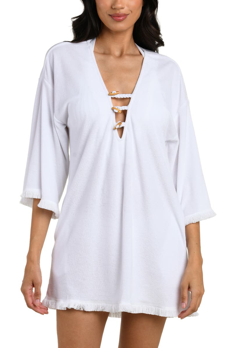 La Blanca Wild Nomad Cover-Up Dress, Alternate, color, White