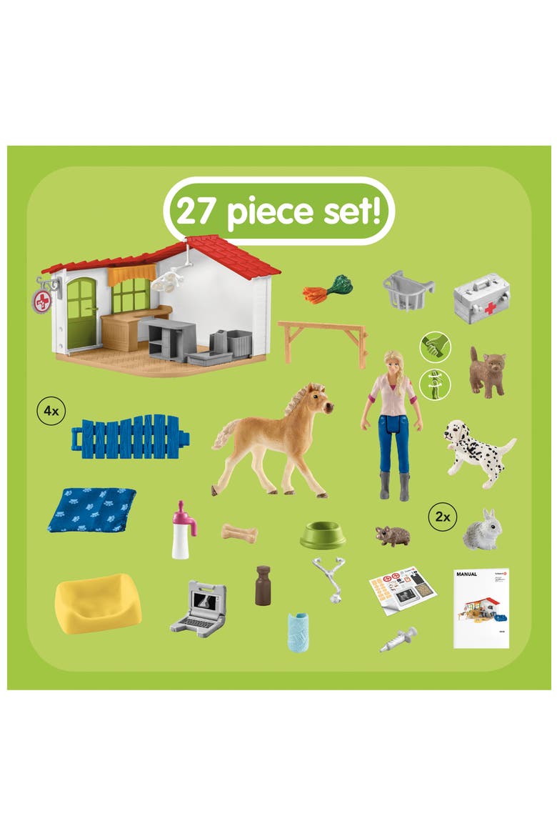 27-Piece Vet Practice with Pets Playset, Alternate, color, MULTI