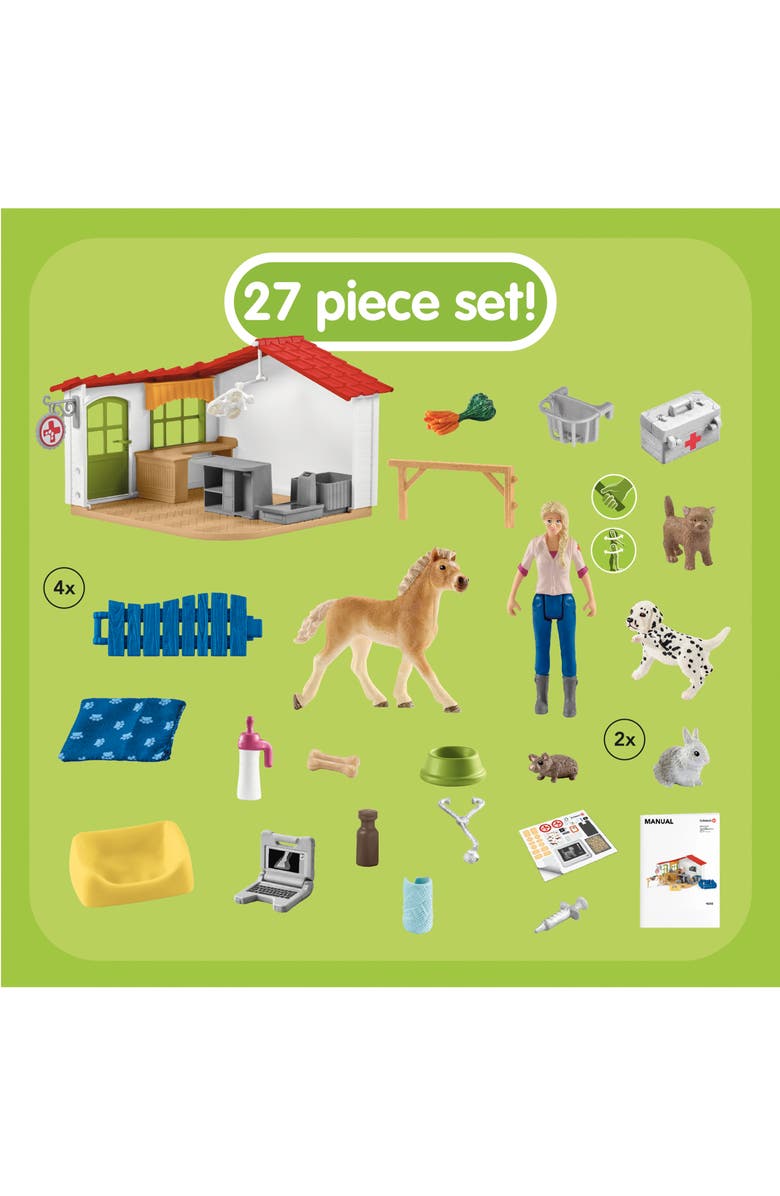Schleich 27-Piece Vet Practice with Pets Playset, Alternate, color, 