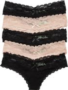 Honeydew Ahna Lace Trim Thong - Pack of 5