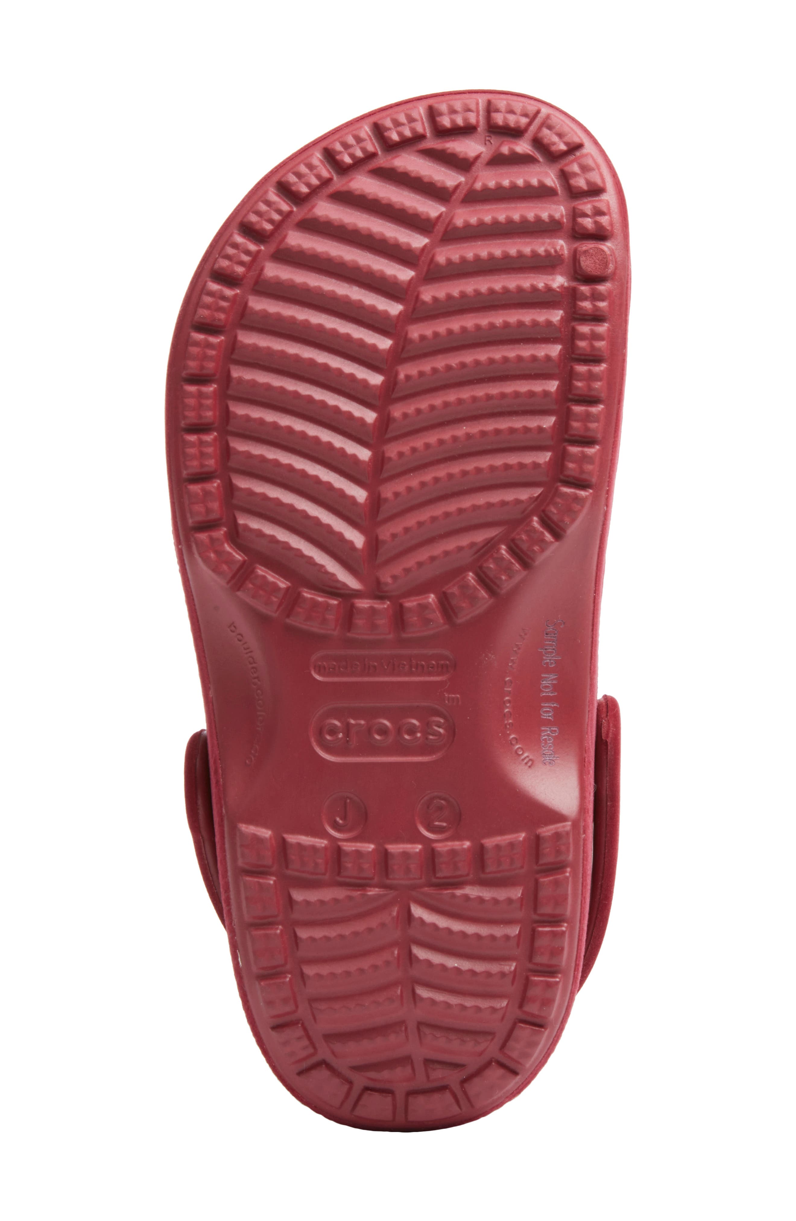 CROCS Kids' Classic Velvet Clog, Alternate, color, Beetroot
