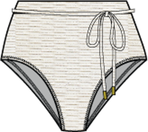 Belted Hi Waist Hi Leg Bottom