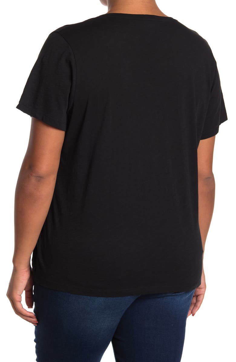 Madewell Whisper Cotton V-Neck T-Shirt, Alternate, color, True Black