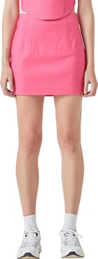 Grey Lab Textured Miniskirt