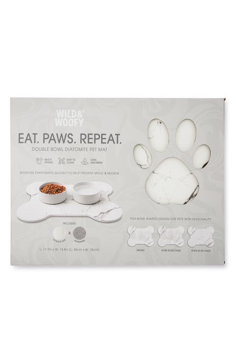 Double Bowl Diatomite Pet Mat