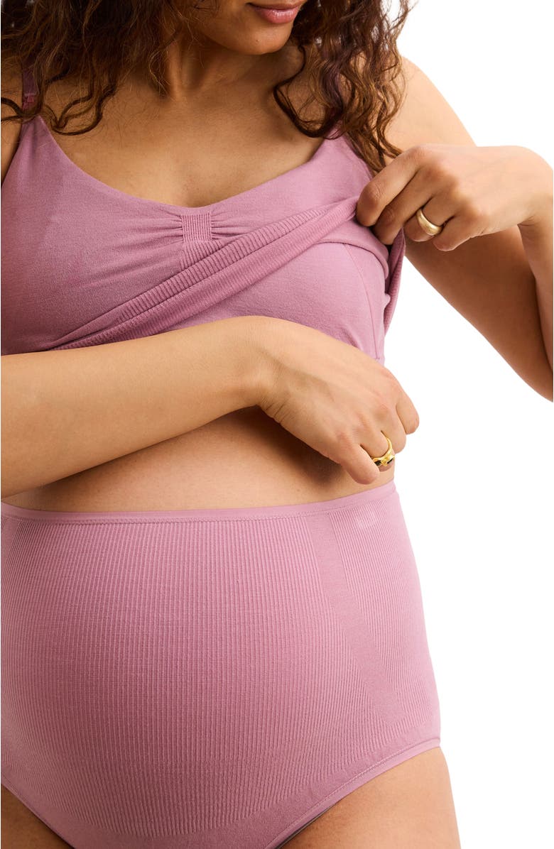 HATCH Collection The Essential Nursing And Pumping Bra, Alternate, color, Elderberry