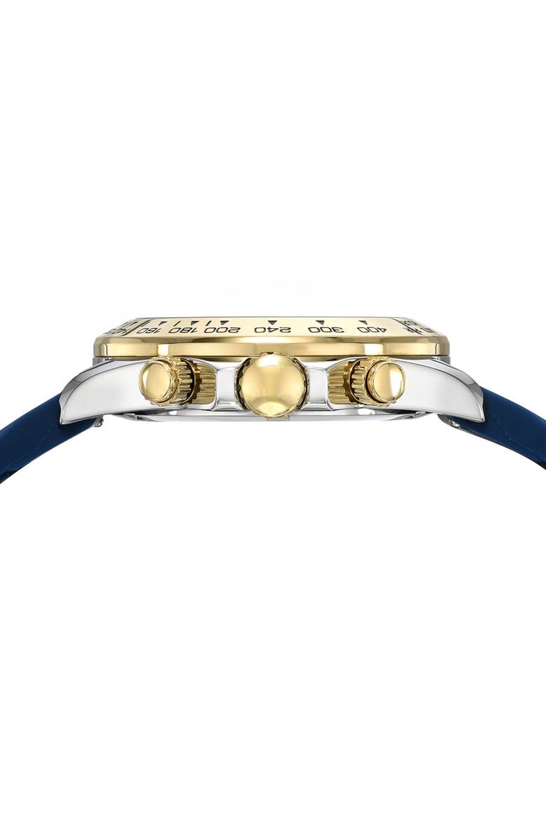 PORSAMO BLEU Women's Alexis Chronograph Sport Blue Silicone Watch, 37mm, Alternate, color, 