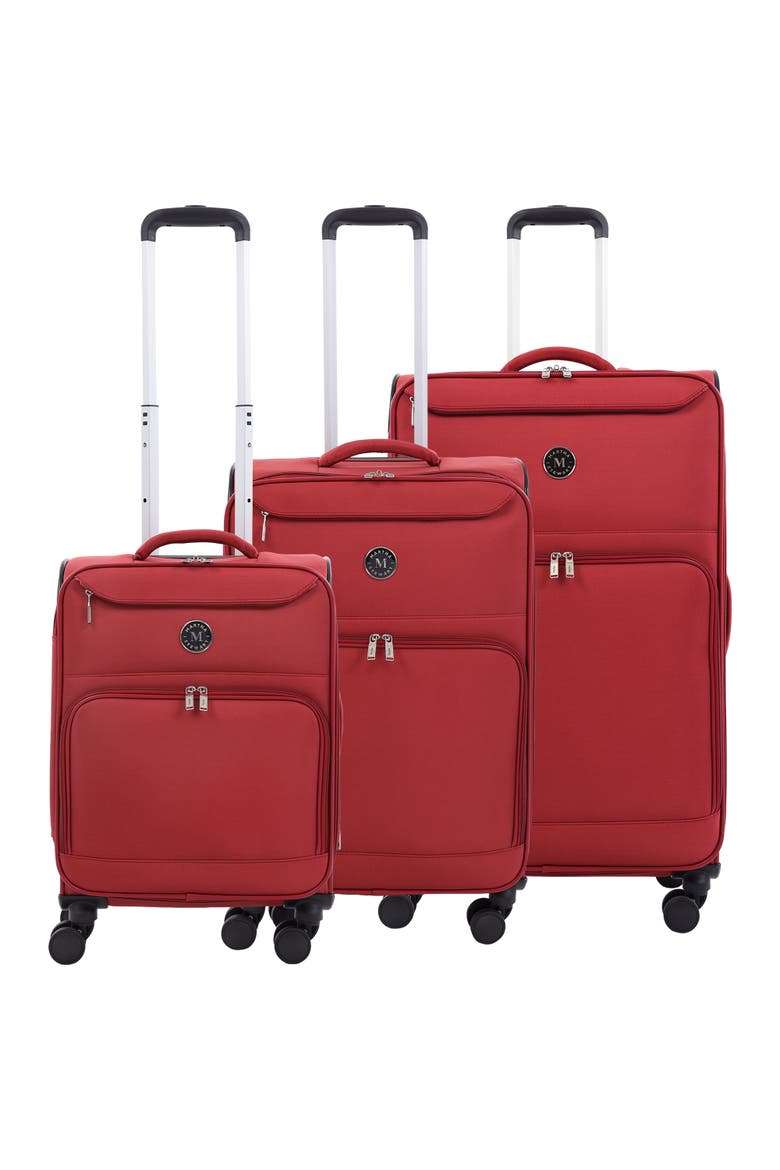 3-Piece Softside Luggage Set - 22" Carry-On, 27" Medium, 31" Large - 8 Spinner Wheels, Expandable Softshell, Alternate, color, TERRA COTTA