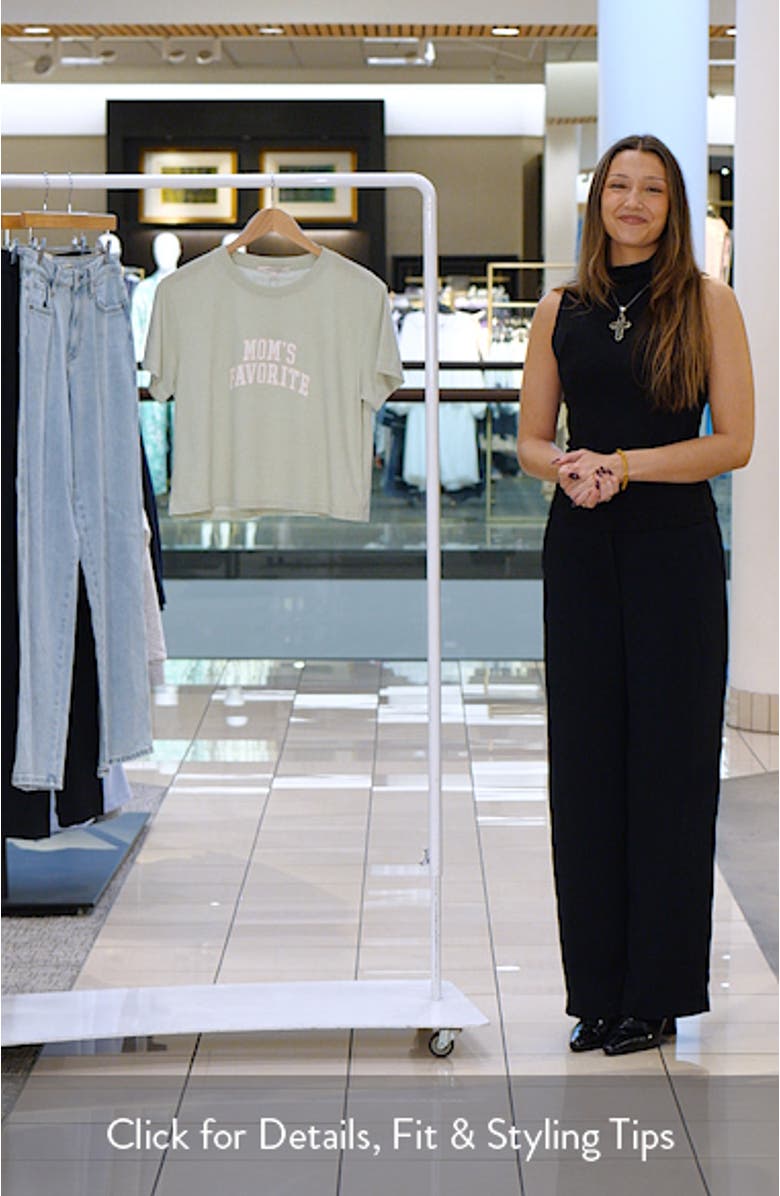 Moms Favorite Crop T-Shirt, sales video thumbnail