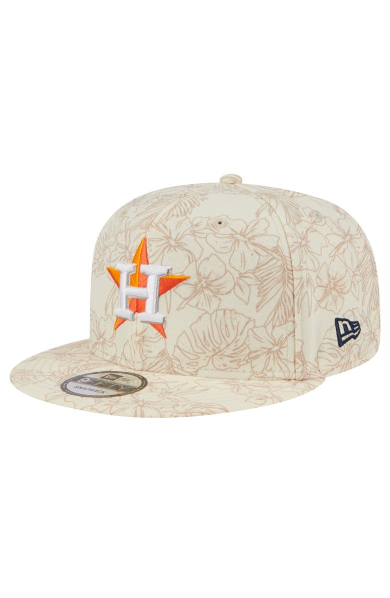New Era Men's New Era Cream Houston Astros Spring Training Leaf 9FIFTY Snapback Hat, Main, color, 