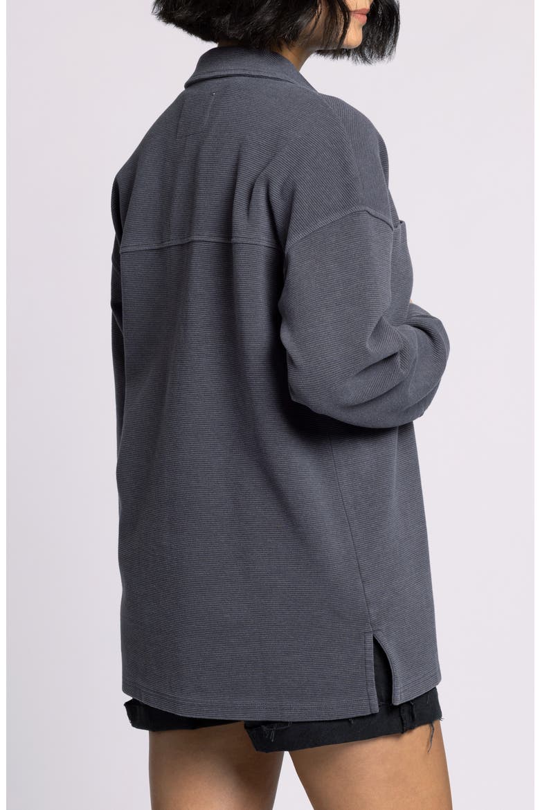 Brooke Oversize Cotton Blend Shirt Jacket, Alternate, color, WARM CHARCOAL