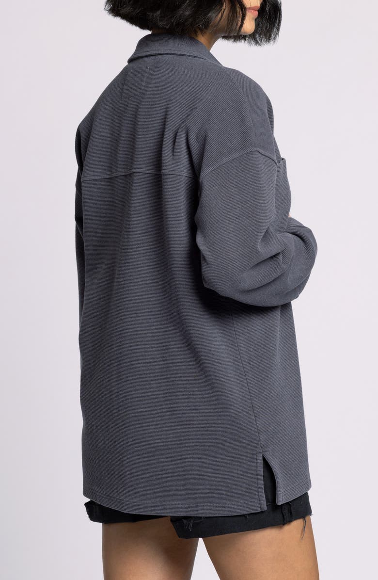 Thread & Supply Brooke Oversize Cotton Blend Shirt Jacket, Alternate, color, Warm Charcoal
