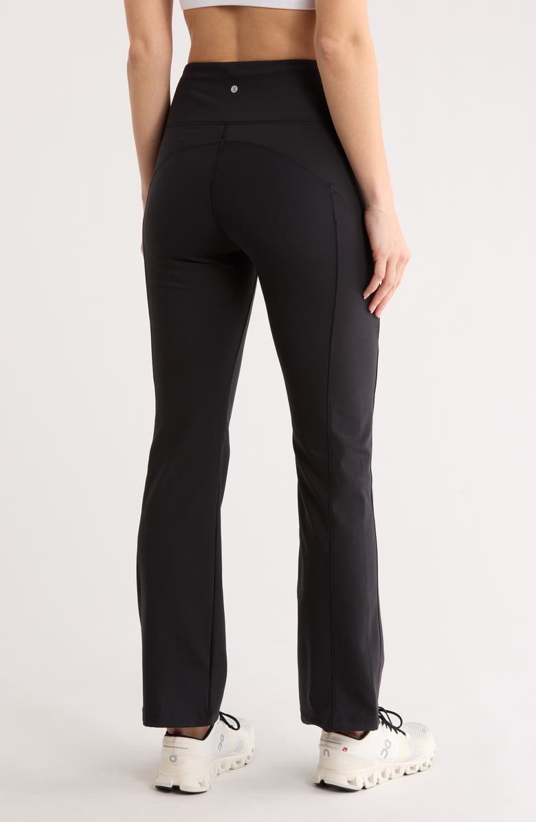LAYER 8 Polar Flow Zip Pocket Flare Leggings, Alternate, color, Rich Black
