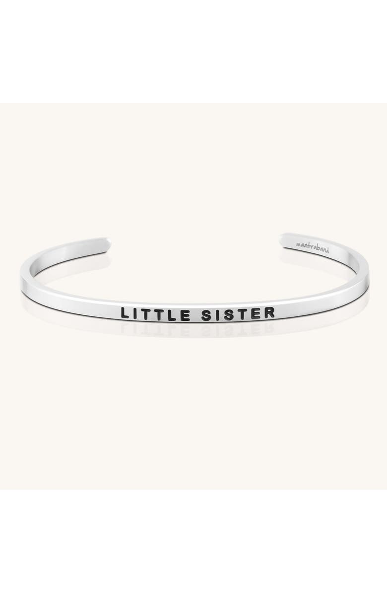 Mantra Little Sister bracelet, Main, color, Silver