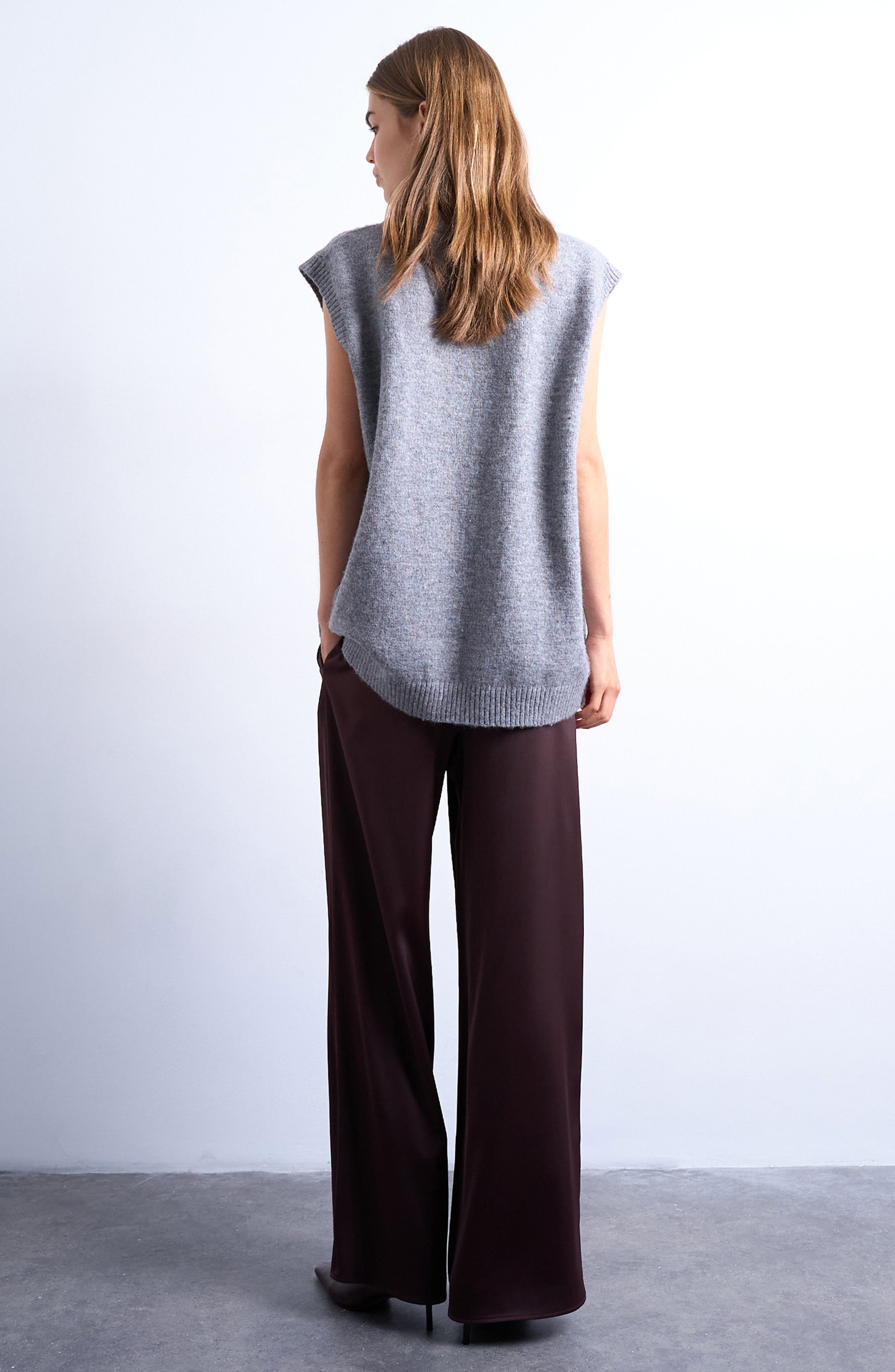 Drawstring Waist Wide Leg Pants - image 2