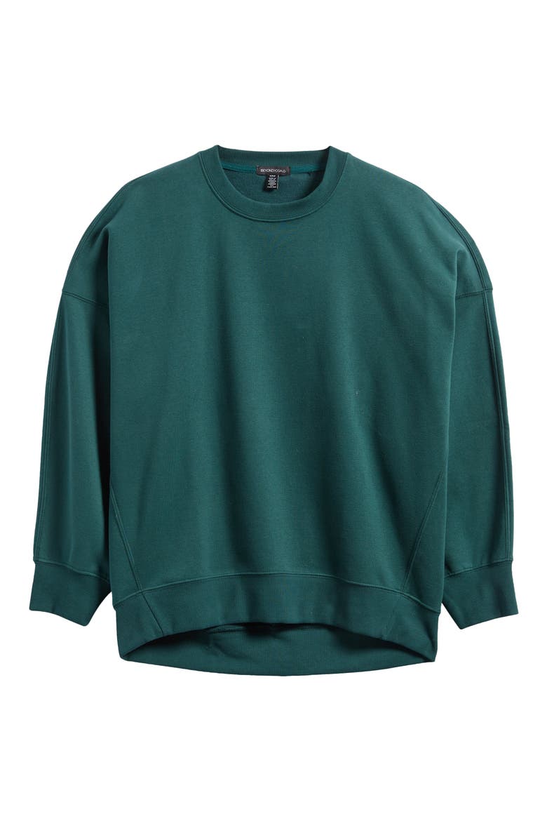 Solstice Oversize Cotton Blend Sweatshirt, Alternate, color, DARK SPRUCE GREEN