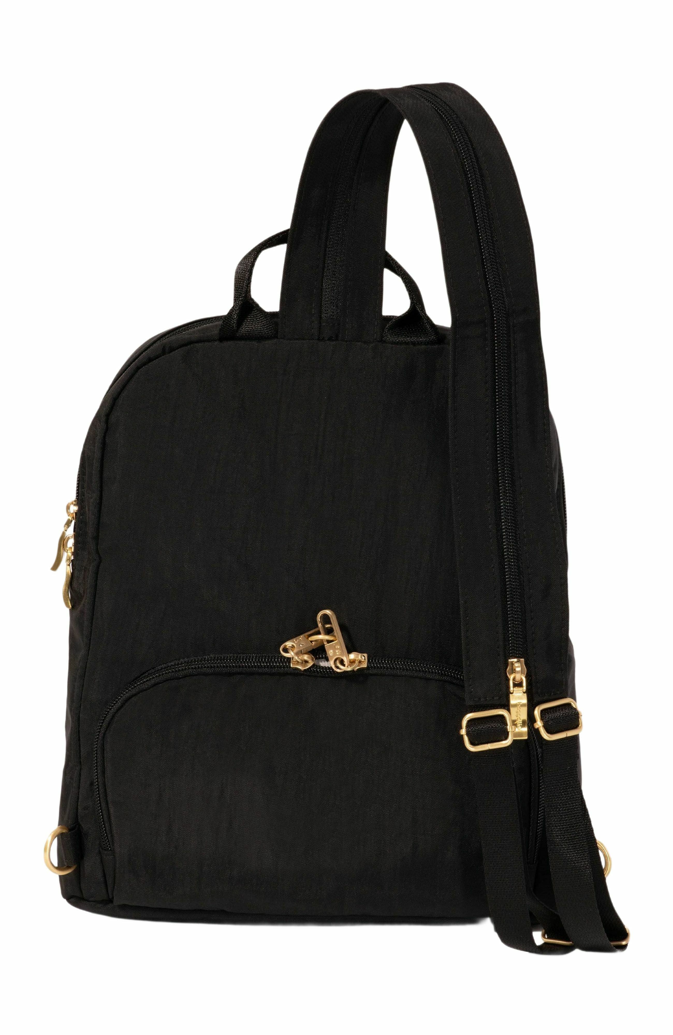 BAGGALLINI Coastal Flip Lock Day Pack, Alternate, color, Black With Gold Hardware
