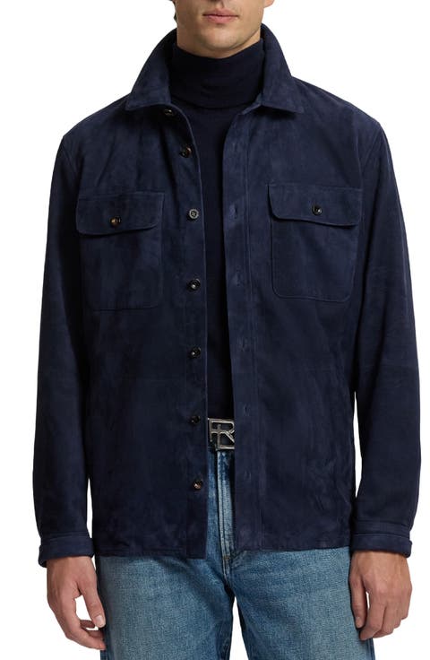 Calloway Insulated Lambskin Suede Shirt Jacket